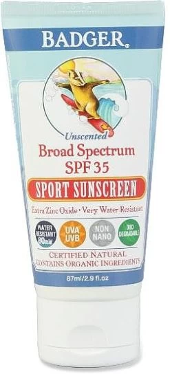 Badger Sport Broad Spectrum SPF 35 Sunscreen -Freedom Camping Store 553