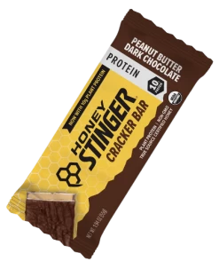 Honey Stinger Cracker Bar With Protein -Freedom Camping Store 81312 A PeanutButterDarkChocolateCrackerBarsingle