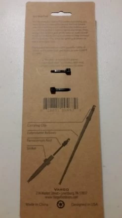 Vargo Ultimate Fire Starter -Freedom Camping Store P BackPackage