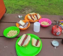 Kelty Camp Kitchen -Freedom Camping Store kelty plates in use