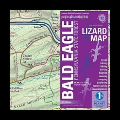 Purple Lizard Maps Bald Eagle State Forest Map -Freedom Camping Store l147623