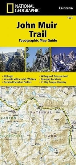 National Geographic John Muir Trail Topographic Map Guide -Freedom Camping Store opplanet john muir trail map main