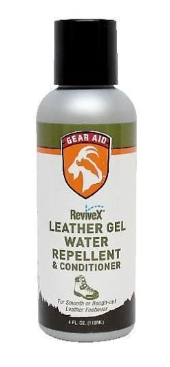 Gear Aid ReviveX Leather Gel Water Repellent & Conditioner -Freedom Camping Store opplanet revivex leather waterproofing gel 4 oz 758467 main
