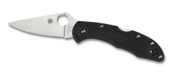 Spyderco Delica 4 -Freedom Camping Store opplanet spyderco delica4 lightweight black frn flat ground plainedge c11fpbk main