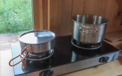 Kelty Camp Kitchen -Freedom Camping Store pots in use kelty